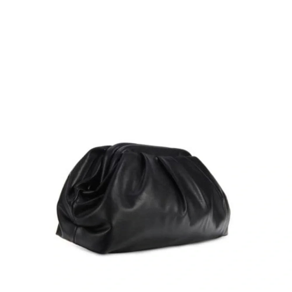 BADGLEY MISCHKA Ruched Convertible Clutch - Black NWT. Retails for $129. - Picture 3 of 6